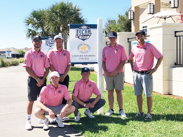 2018-2019 EWC Lancer team finishes 13th at Nationals. Team members (left to right, back): RJ Moya, Mason Hale, Gonzalo Arcelay, Coach Zach Smith. Front (left to right): Harry Walch, George Elliott