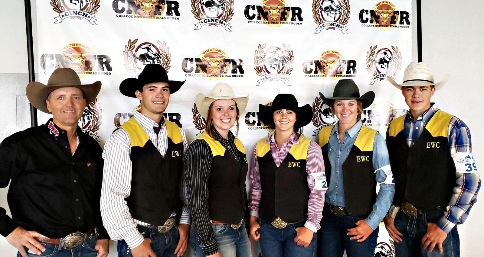 The Eastern Wyoming College Lancer rodeo students who qualified for the College National Finals Rodeo in Casper