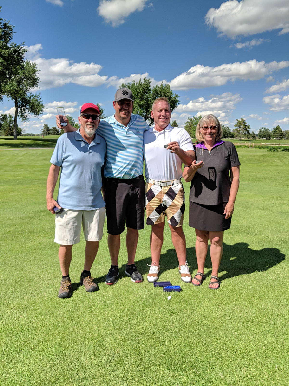 (left to right) 1st place team - Gary Childs, Brian Childs, David Sheller, and Julie Haught 