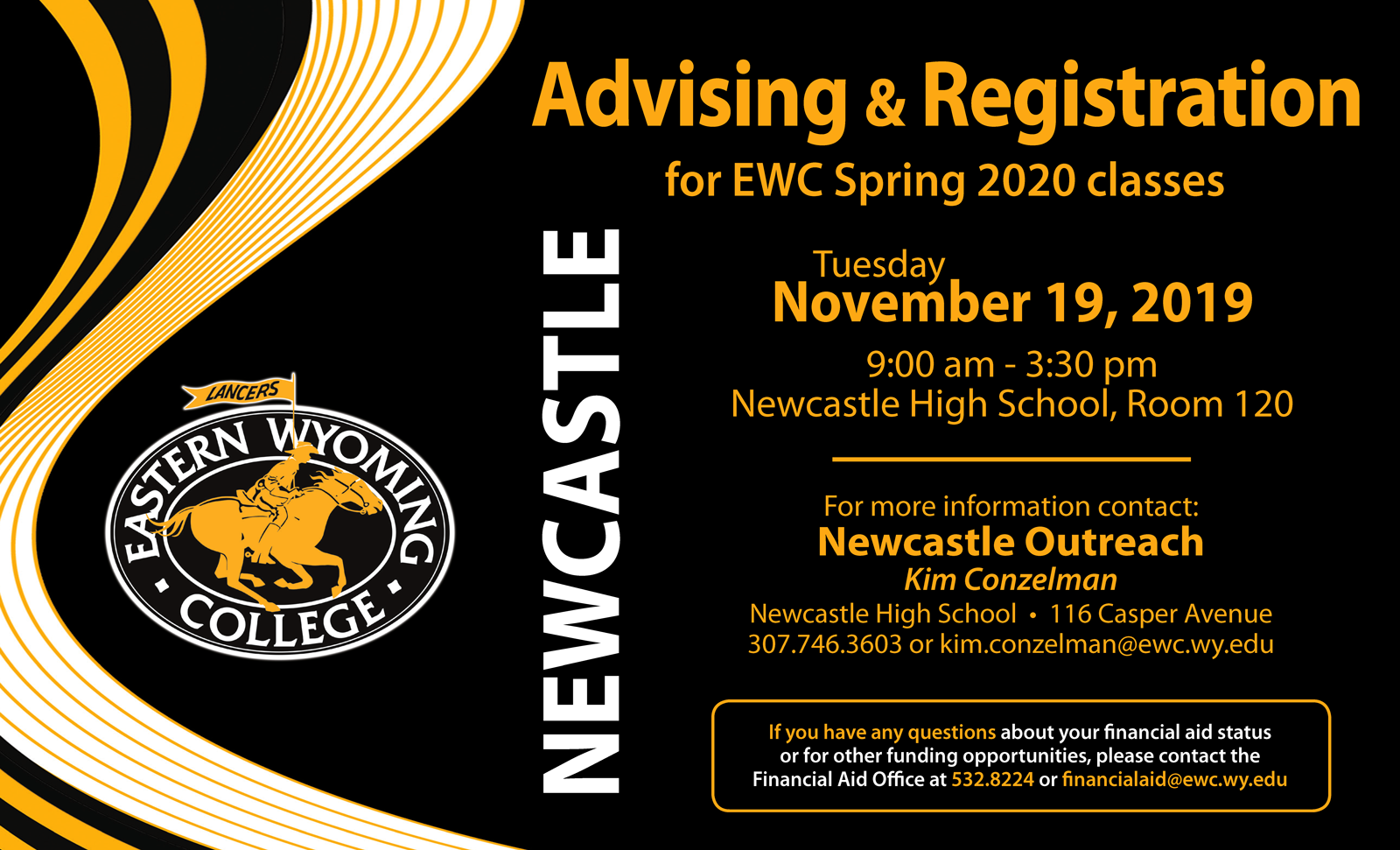 Newcastle Outreach Advising & Registration for Spring 2020