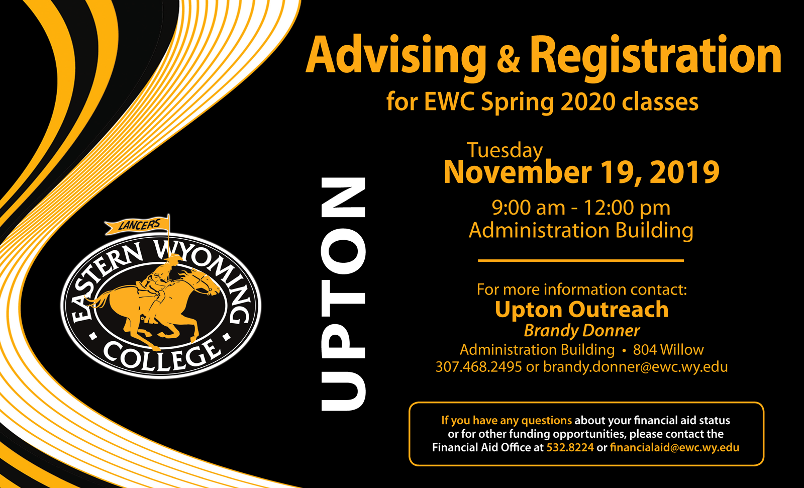Upton Outreach - Advising & Registration for Spring 2020