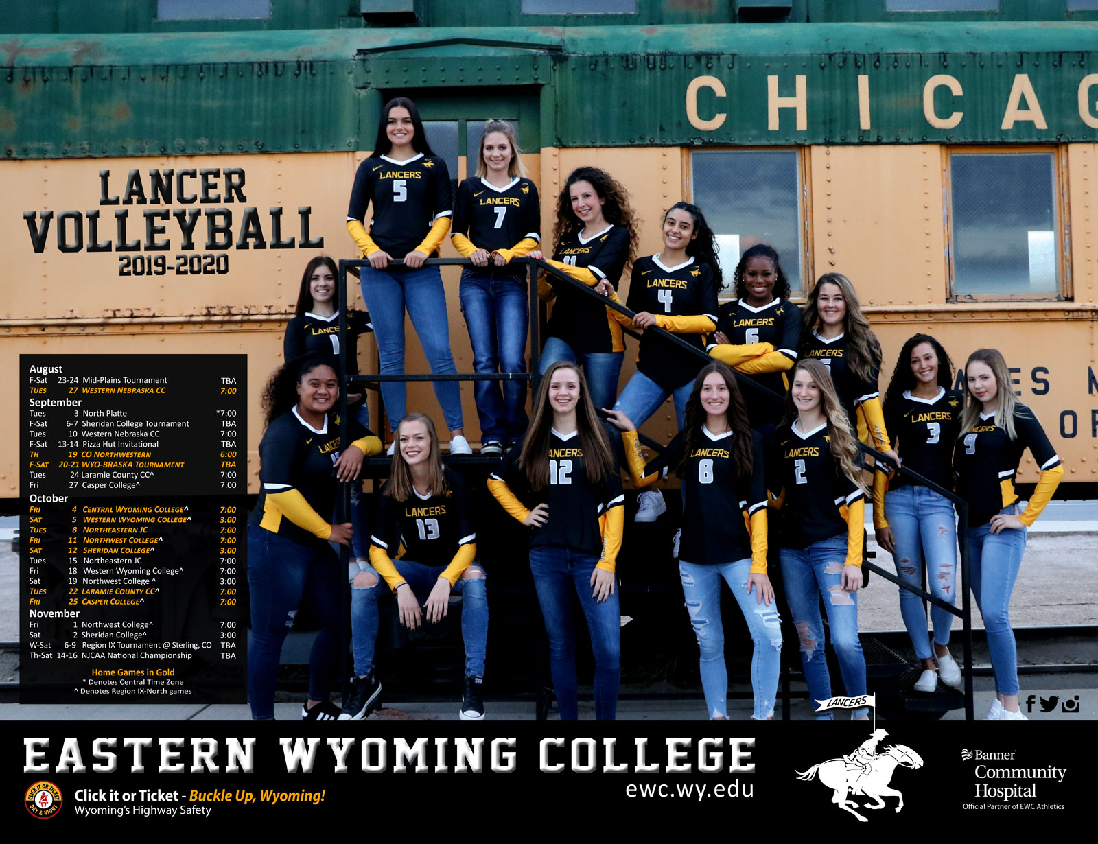 Eastern Wyoming College Lancer Volleyball Team Poster