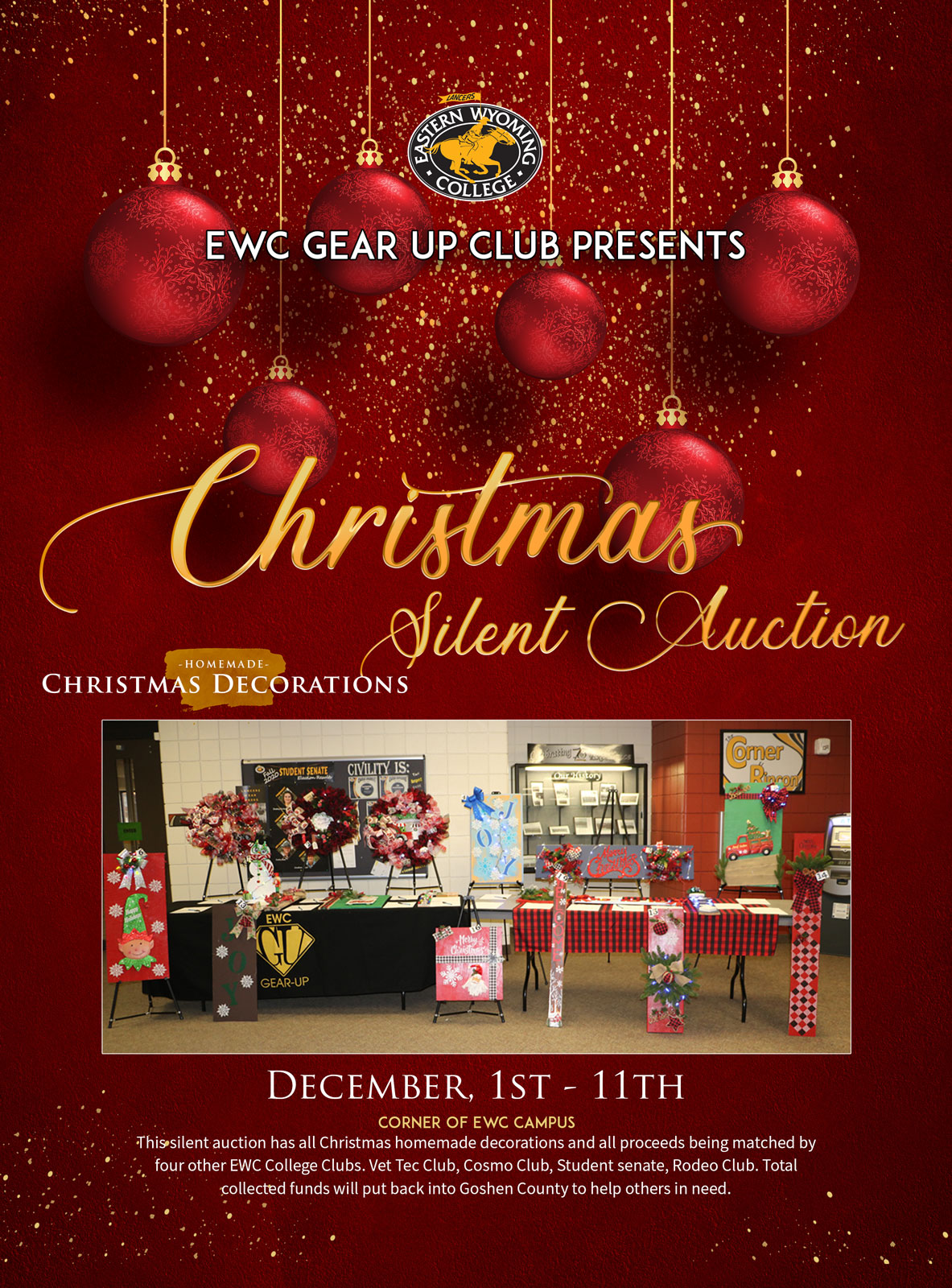 EWC GEAR UP Silent Auction Crhistmas Decorations