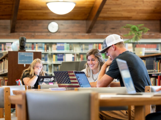 Students at the EWC Library